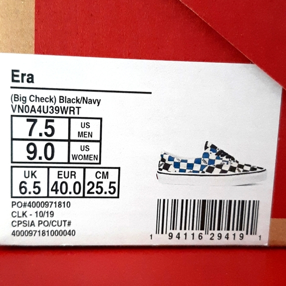 Vans Big Check Era *NWT* - Picture 8 of 10